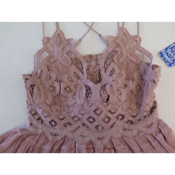 Free People Intimately F19L04406-6537 Women's Sz S Mauve Adella Lace Cami $68 - Picture 4 of 5